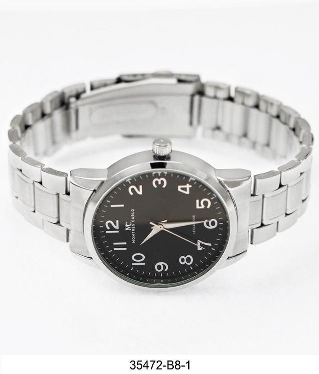 3547 - Reloj con banda de metal en caja
