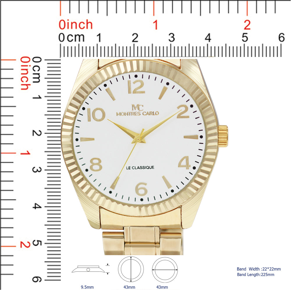 5015 - Reloj con banda de metal en caja