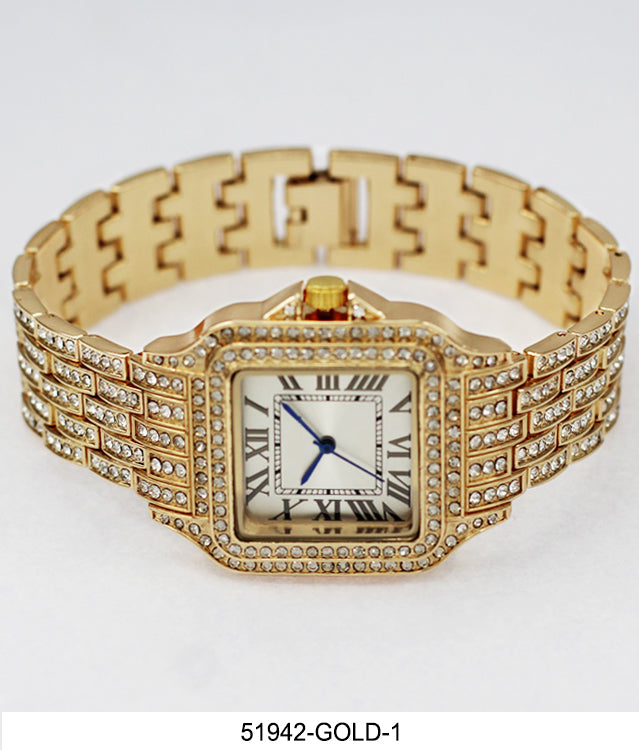 51942 - Boxed Ice Metal Band Watch with Chain