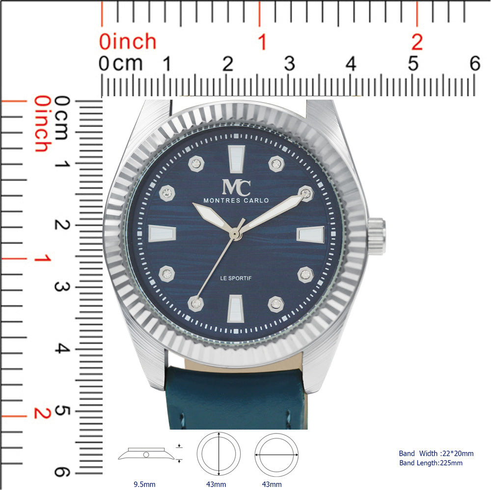 5249-B Faux Leather Band Watch Gift Box Edition