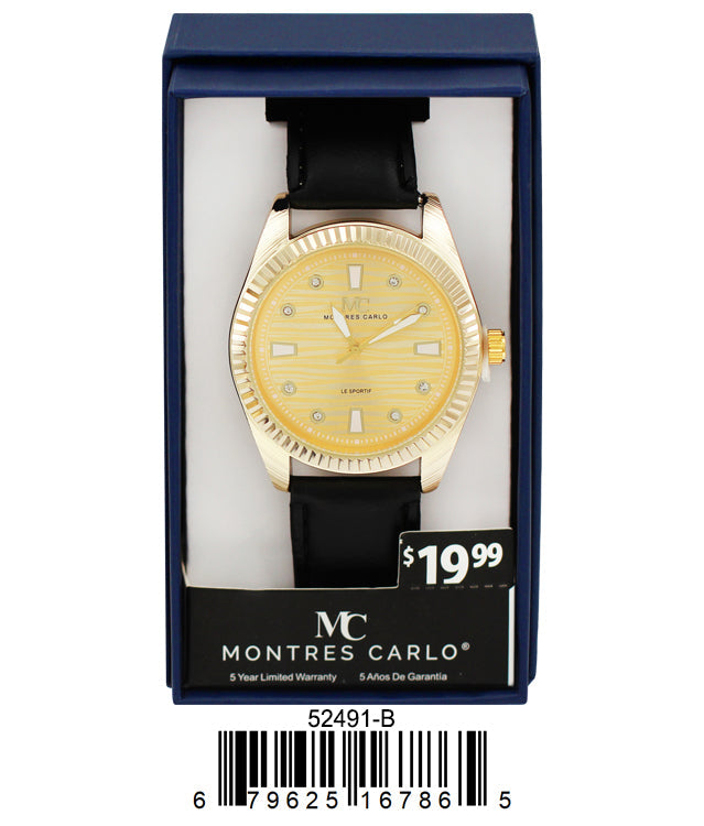 5249-B Faux Leather Band Watch Gift Box Edition