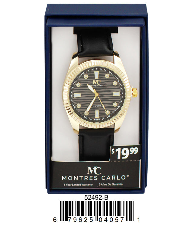 5249-B Faux Leather Band Watch Gift Box Edition