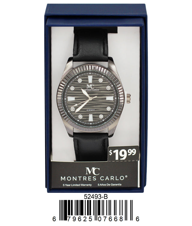 5249-B Faux Leather Band Watch Gift Box Edition