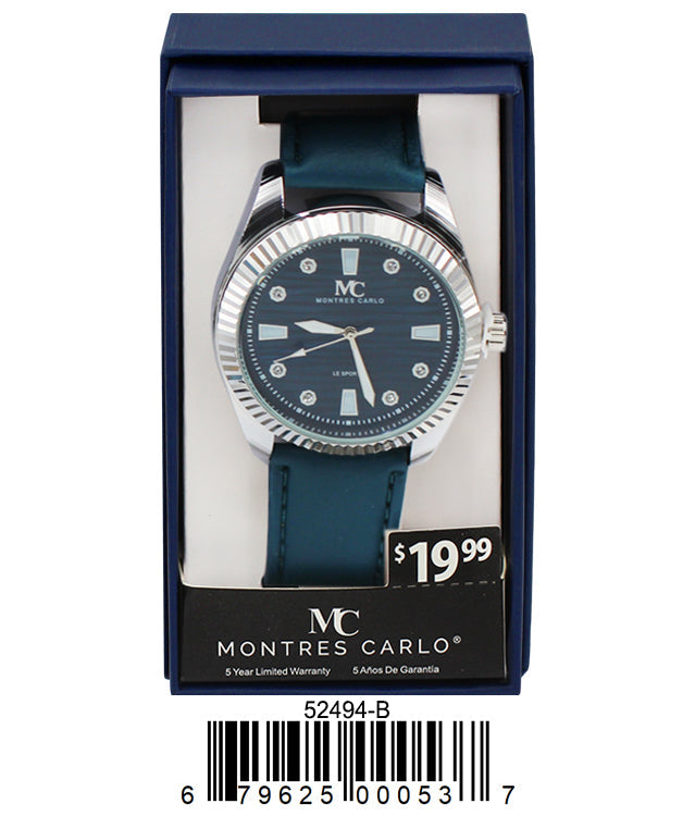 5249-B Faux Leather Band Watch Gift Box Edition