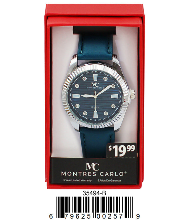 5249-B Faux Leather Band Watch Gift Box Edition