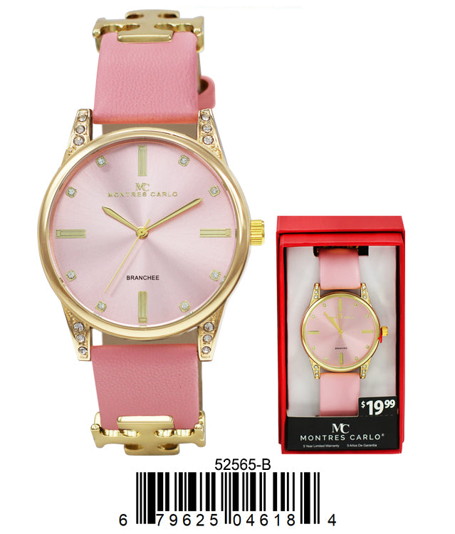 5256-B Faux Leather Band Watch Gift Box Edition