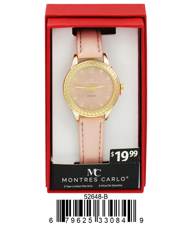 5264 - Reloj con correa de cuero vegano