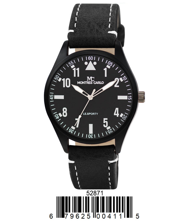 5287 - Faux Leather Band Watch