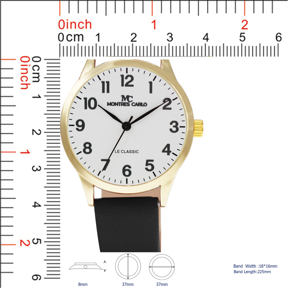 5340 - Faux Leather Band Watch