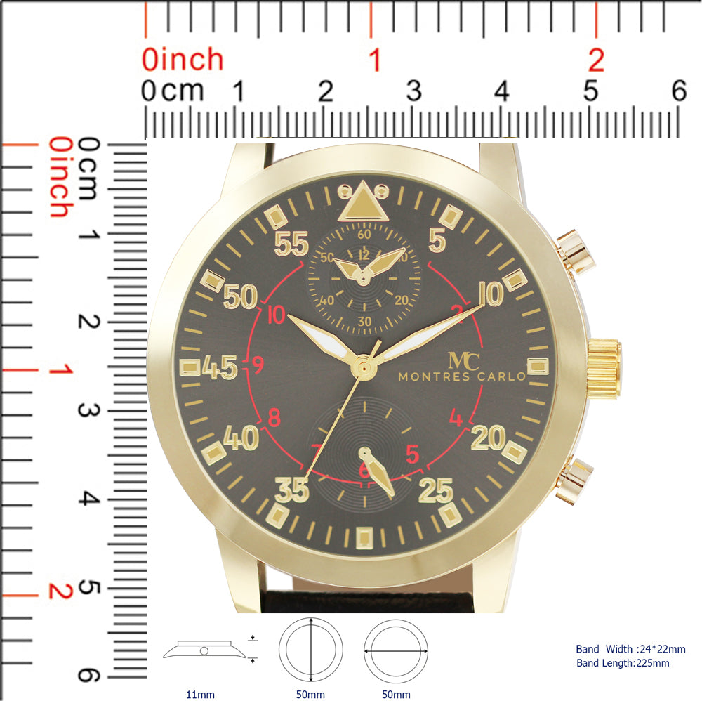 5354 - Faux Leather Band Watch