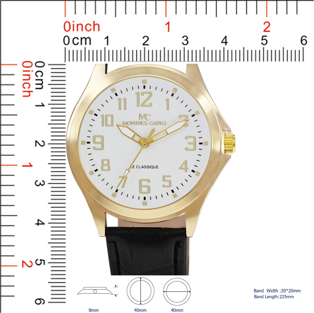 5359 - Faux Leather Band Watch