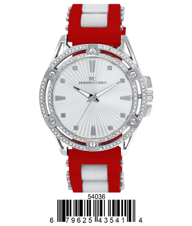 5403-Montres Carlo Watch with Silicone Band