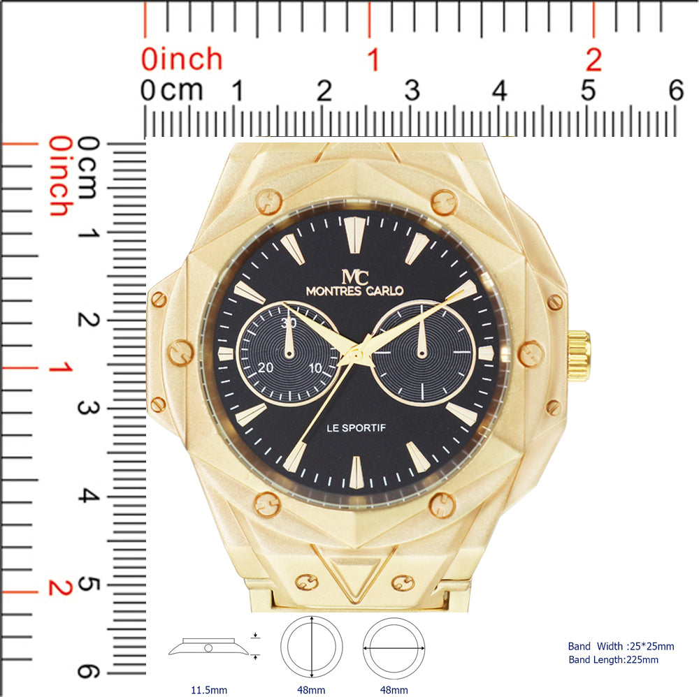 5424-Montres Carlo Metal Band Watch