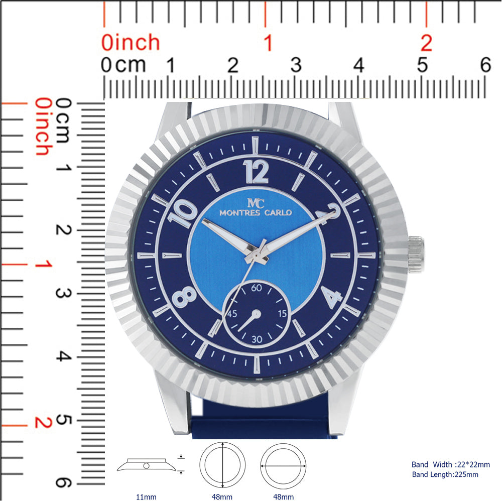 5426-Montres Carlo Silicone Band Watch