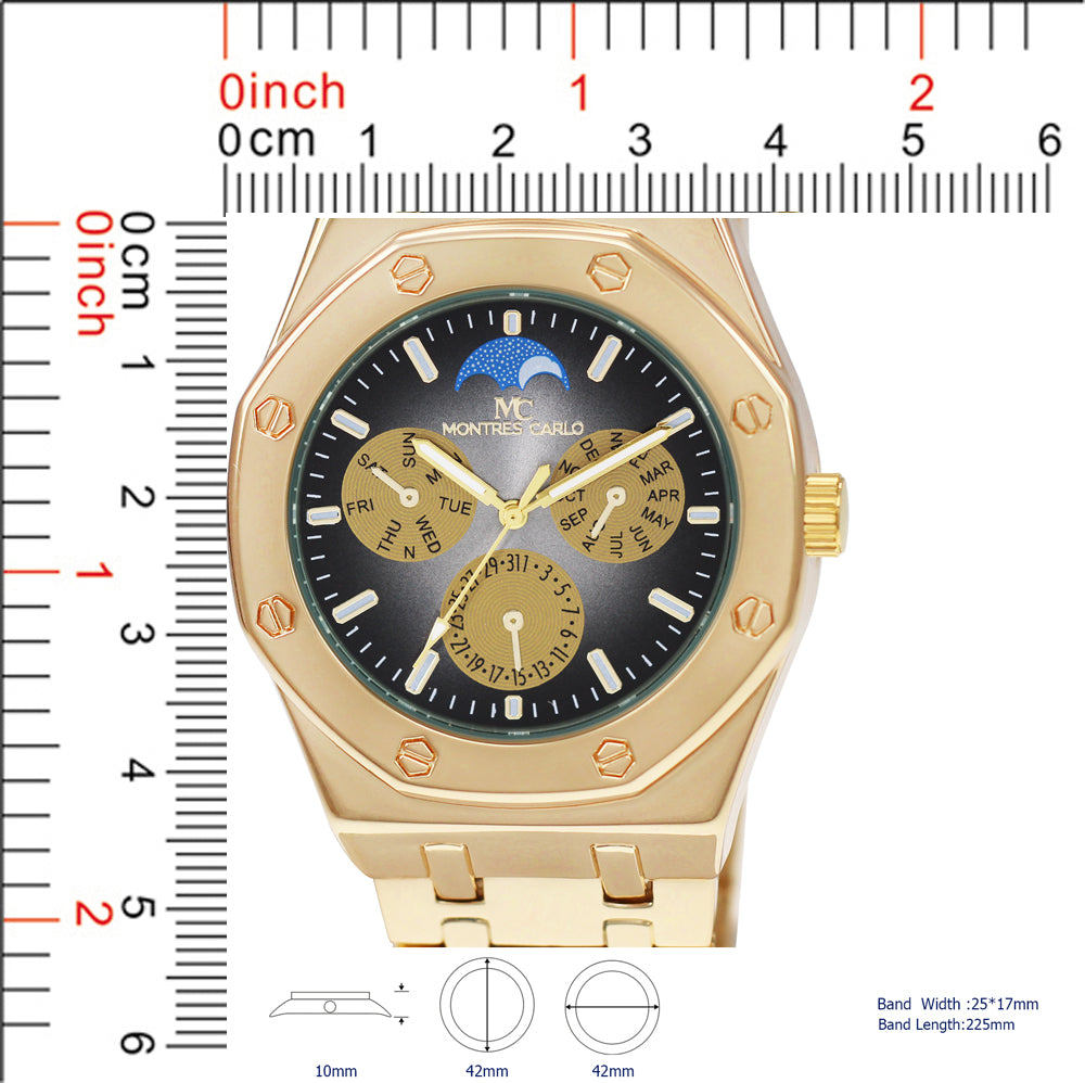 5435-Montres Carlo Metal Band Watch