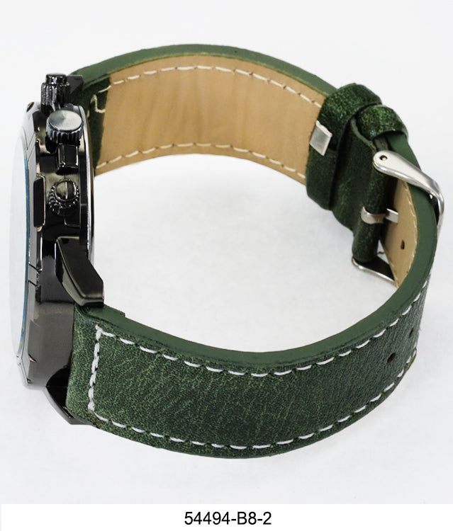 5449-B8-Gift Boxed Faux Leather Band Watch