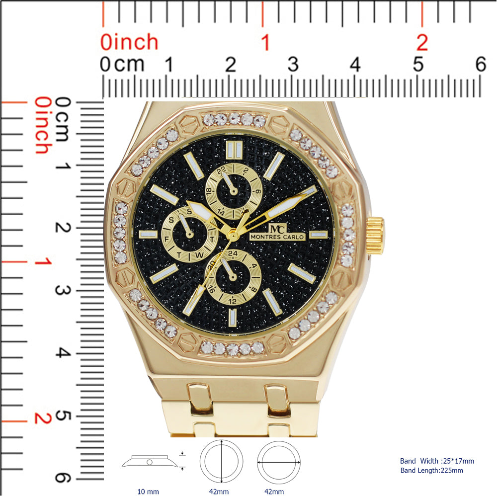 5457-Montres Carlo Metal Band Watch