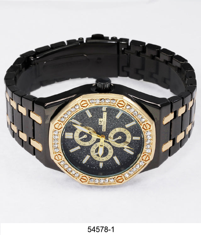5457-Montres Carlo Metal Band Watch