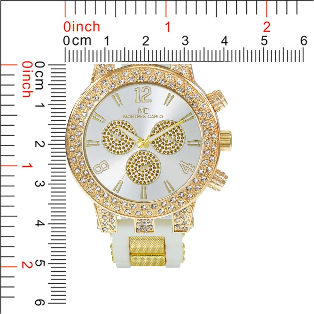 5459-Montres Carlo Silicon Band Watch