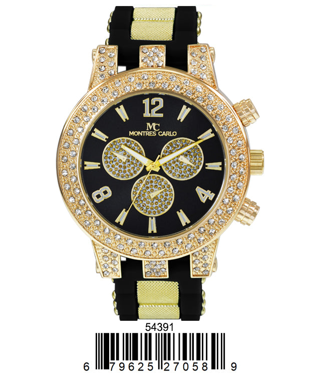 5459-Montres Carlo Silicon Band Watch