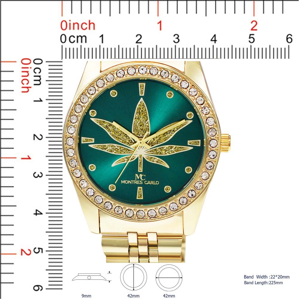 5461-Montres Carlo Metal Band Watch