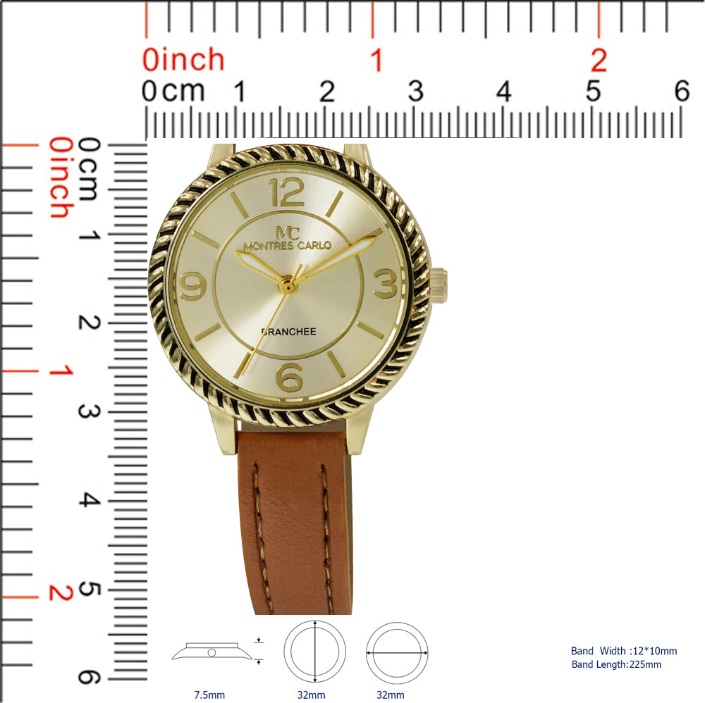 5462 - Faux Leather Band Watch
