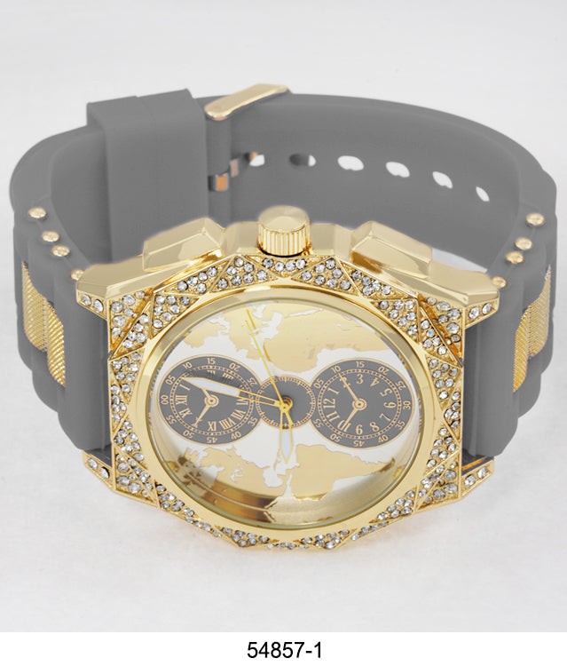 5485-Montres Carlo Silicon Band Watch