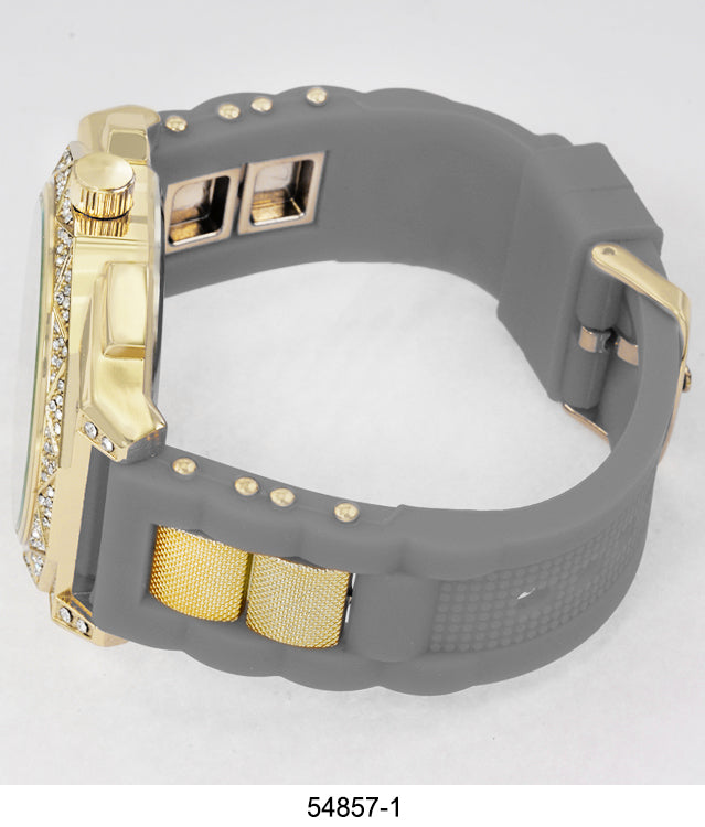 5485-Montres Carlo Silicon Band Watch