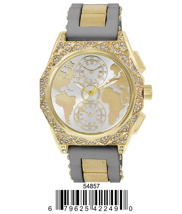 5485-Montres Carlo Silicon Band Watch