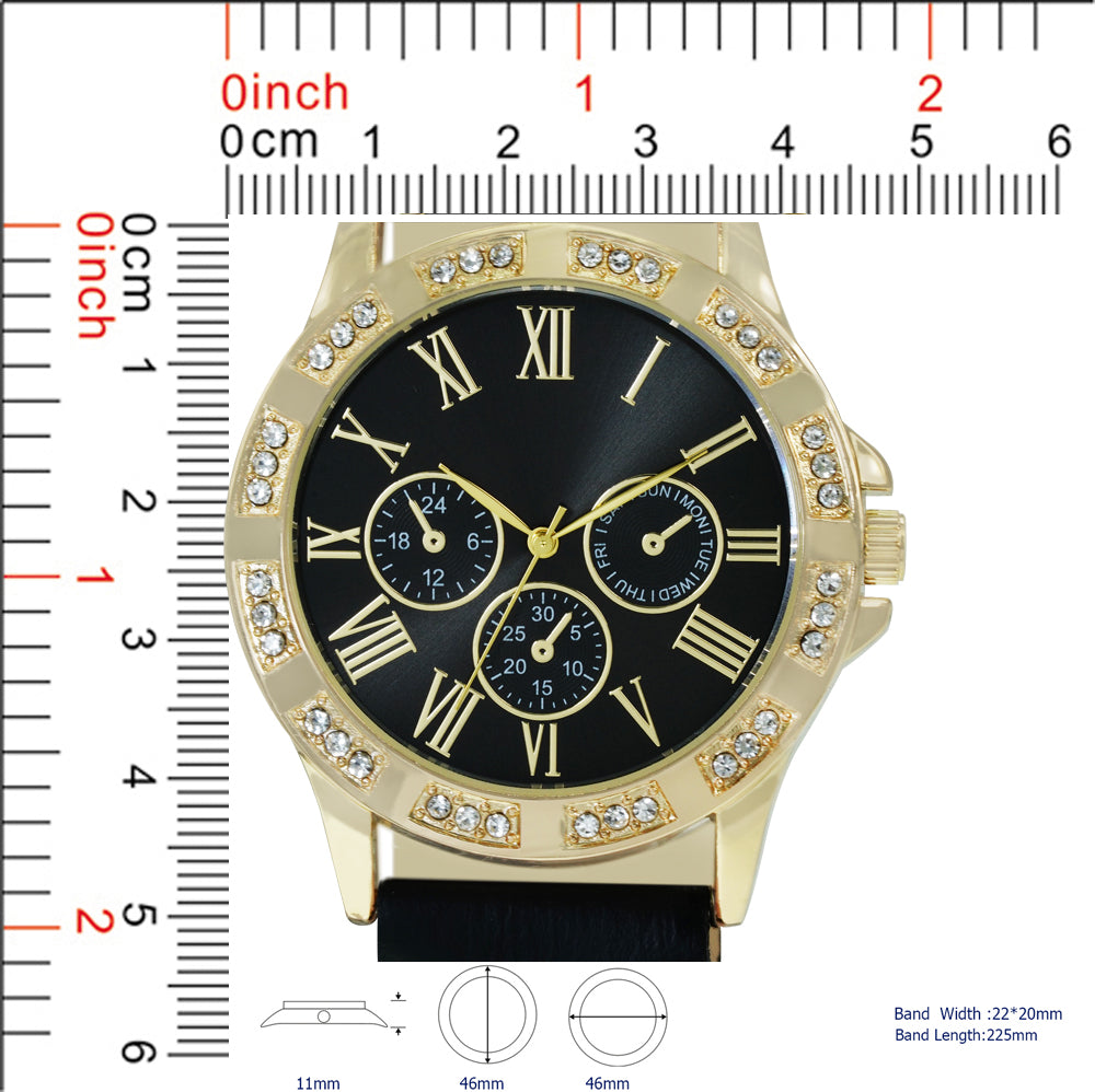 5510 - Faux Leather band watch Gift Box Edition