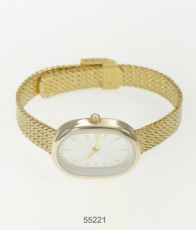 55221-Montres Carlo Mesh Band Watch