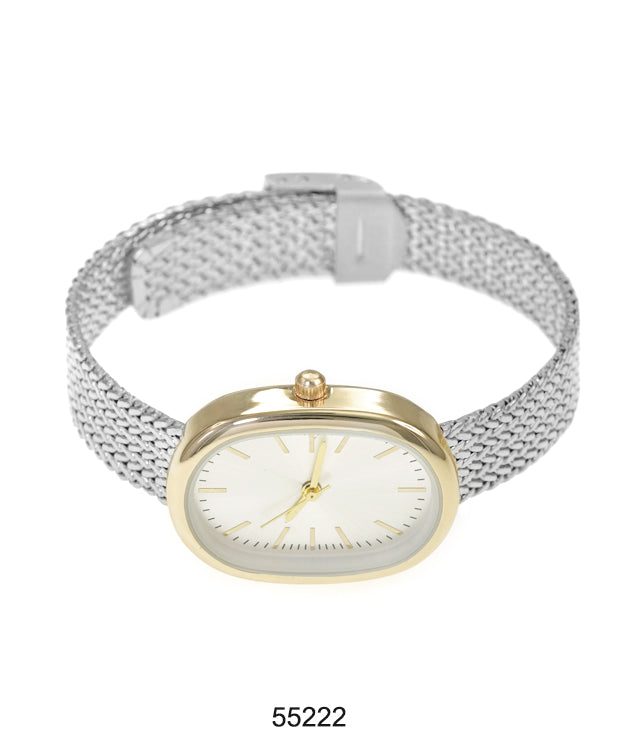 55221-Montres Carlo Mesh Band Watch
