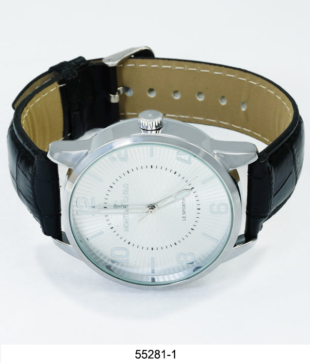5528 - Faux Leather Band Watch
