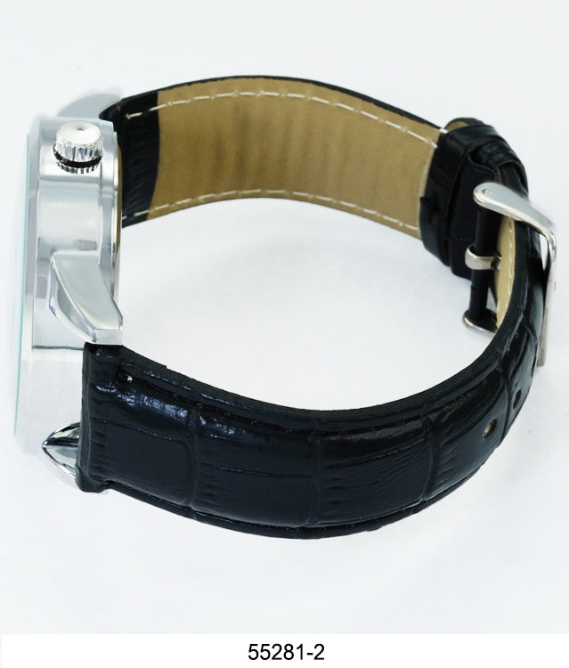 5528 - Faux Leather Band Watch