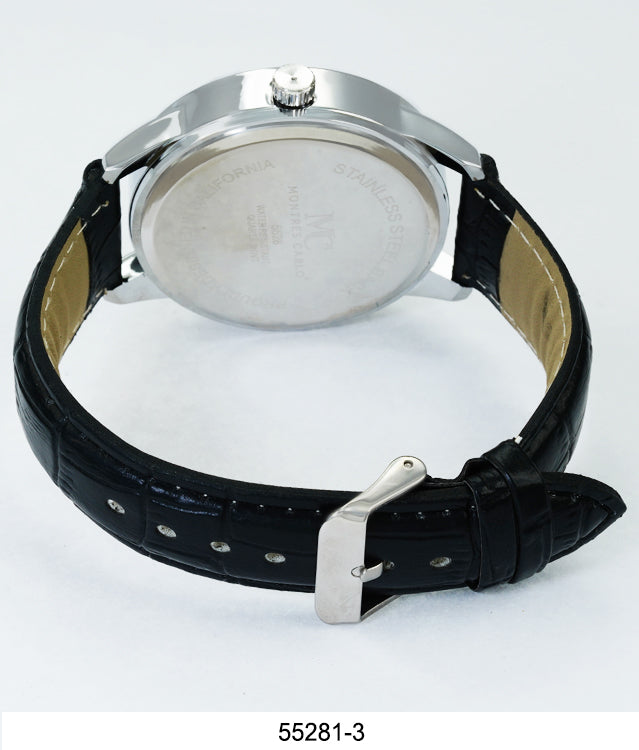 5528 - Faux Leather Band Watch