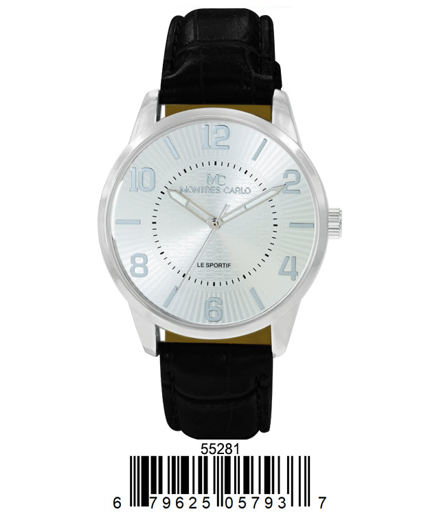 5528 - Faux Leather Band Watch