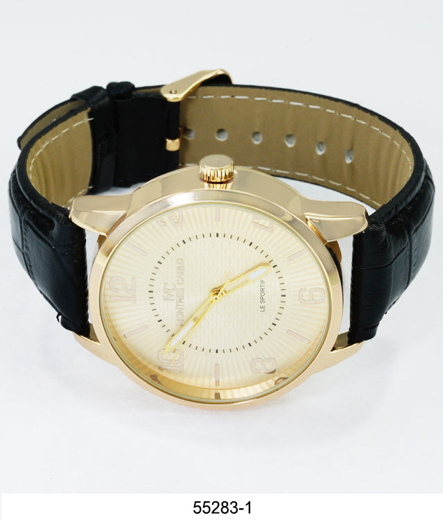 5528 - Faux Leather Band Watch