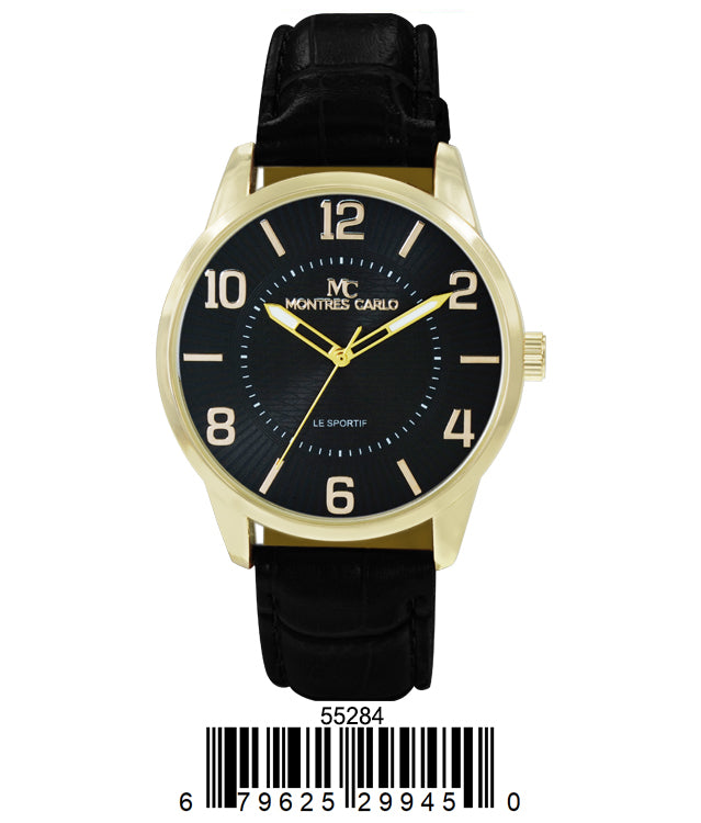 5528 - Faux Leather Band Watch