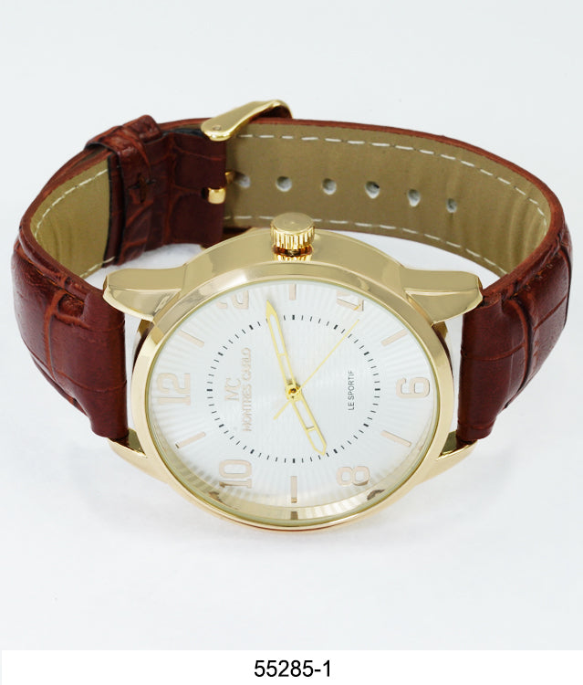 5528 - Faux Leather Band Watch