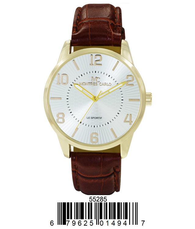 5528 - Faux Leather Band Watch