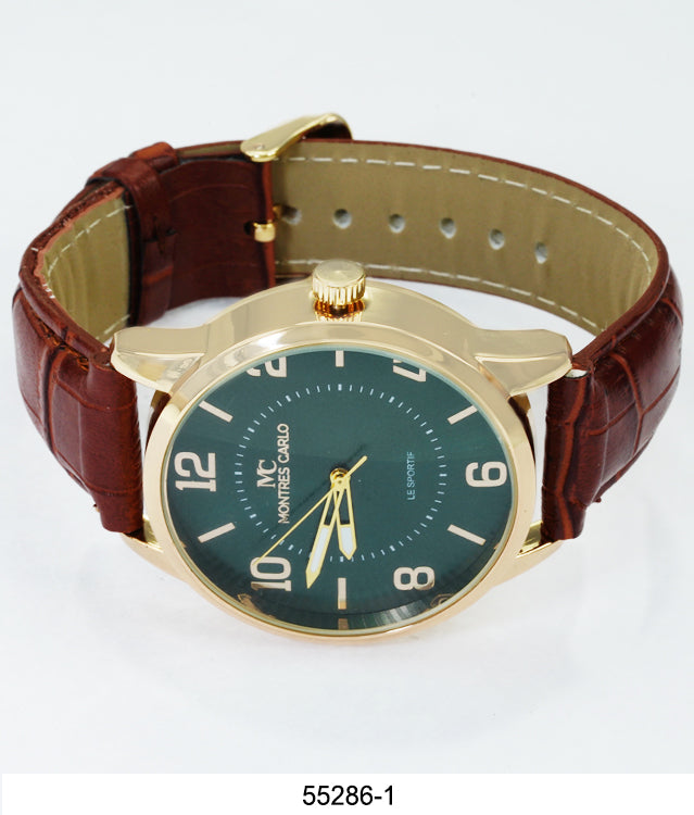 5528 - Faux Leather Band Watch