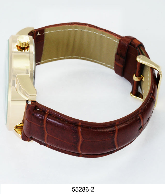 5528 - Faux Leather Band Watch