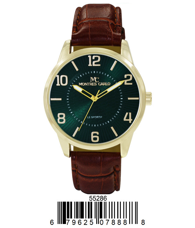 5528 - Faux Leather Band Watch