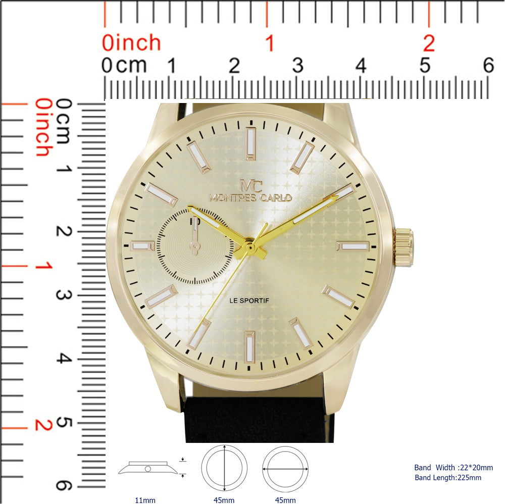 5529 - Faux Leather Band Watch