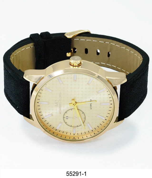 5529 - Faux Leather Band Watch
