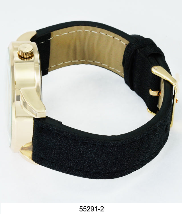 5529 - Faux Leather Band Watch