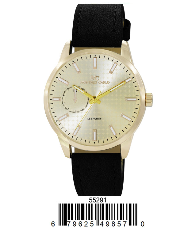 5529 - Faux Leather Band Watch
