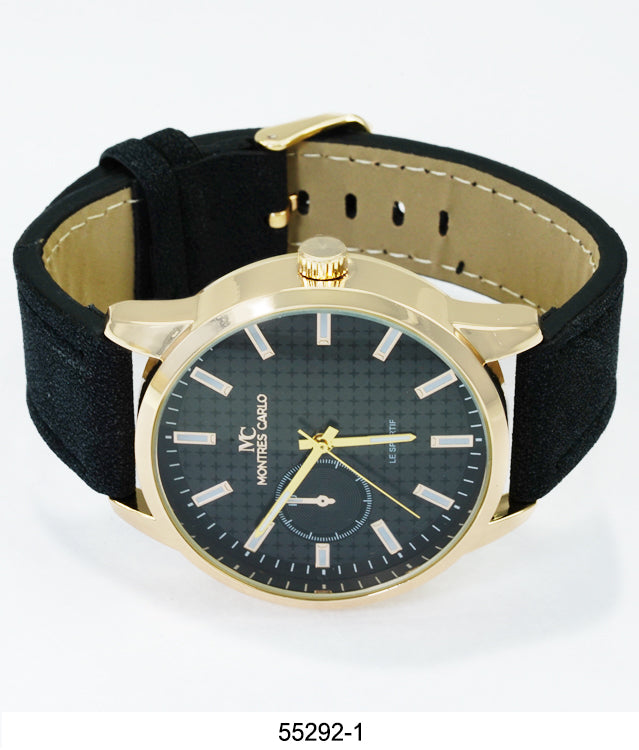 5529 - Faux Leather Band Watch