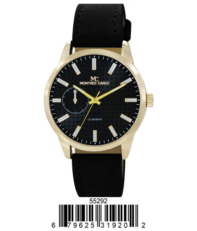 5529 - Faux Leather Band Watch
