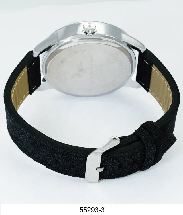 5529 - Faux Leather Band Watch